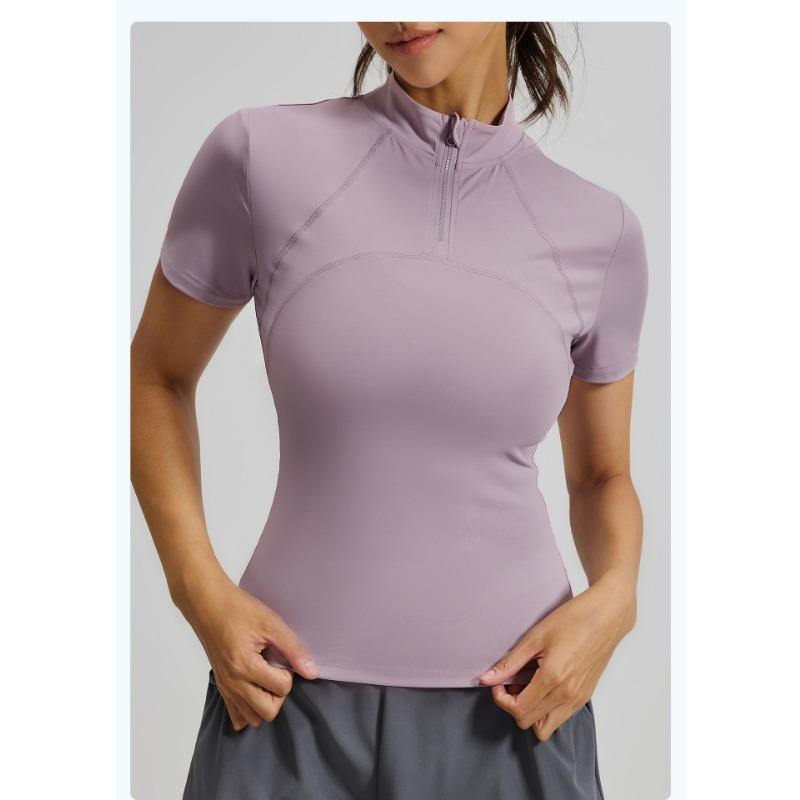 Women S Short Sleeve Yoga T Shirt For Running Slim Fit High Stretch Gym Top