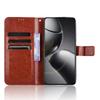 Flip case for Xiaomi 14T, Crazy Horse Wallet, brown