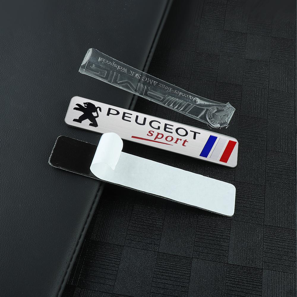 4pcs 3D Aluminum Car logo Emblem Badge Auto Body Trunk Deccor Stickers For Peugeot 206 307 308 3008 207 208 407 508 2008 4008
