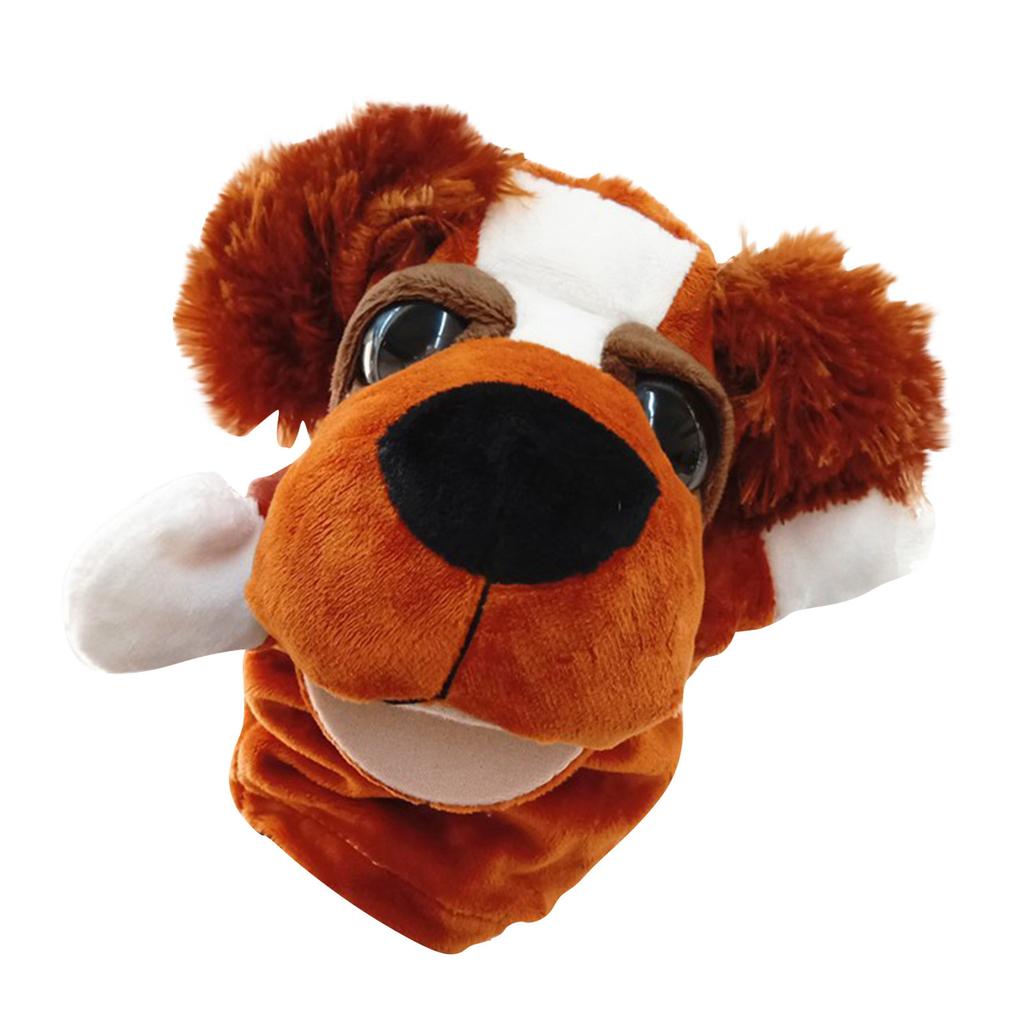 Multiple Animal Hand Puppet Toys, Large Single Plush Gloves, 9.8 Inches, Kindergarten Early Education Supplies, Cats, Cows, Lions,1pc,
