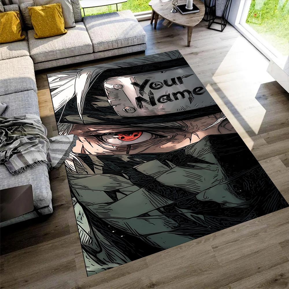 Naruto Character Customizable Name Floor Rug Office Rug Suitable for Kitchen Hallway Decorate room Bedrooms Anti-slip Rug Decorate Offices