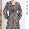 ELLASSAY Bohemian Silk Printed Two-Piece Dress