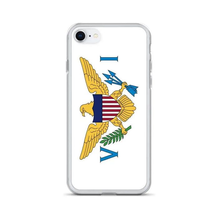 Coque iPhone - Drapeau Îles Vierges des États-Unis - Souple - Multicolore - Protection complète