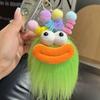 Cute Antenna Beeping Lips Long Hair Monster Car Keychain Pendant Book Bag Pendant Plush Doll Gift
