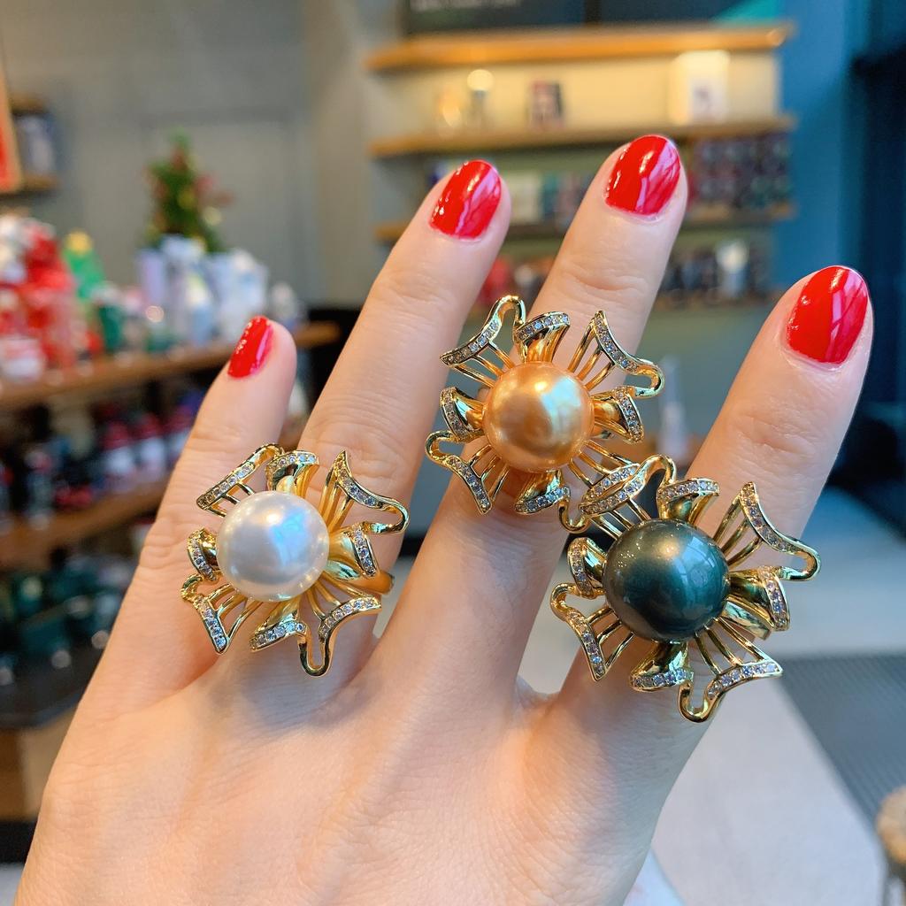 Кольцо с жемчугом Wish для женщин Модное регулируемое кольцо Ручная мода