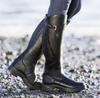 2021 Autumn/Winter Plus Size Women's High Shaft Flat Round Toe Leather Boots