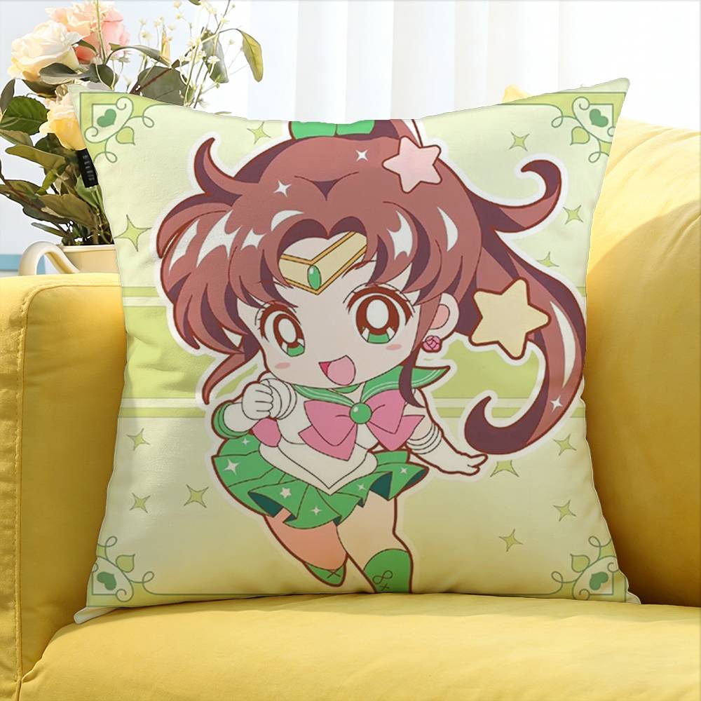 Cute girls SSailors MMoones World Various Sizes Square Pillow Case For Car Home Bedchamber Decor
