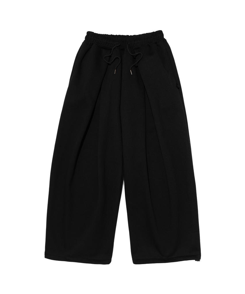 CARGOBROS Strong Wave Brushed Wide Sweatpants (Black)