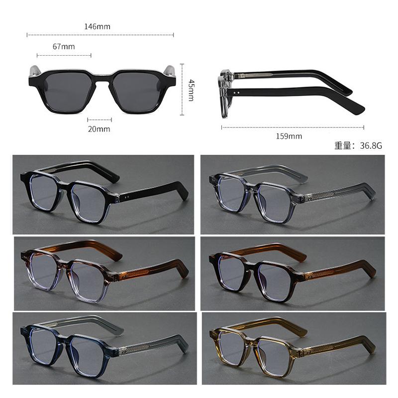 HBK Japanese Square Frames - Classic Retro Design Oversized - Prescription Ready Unisex OEM