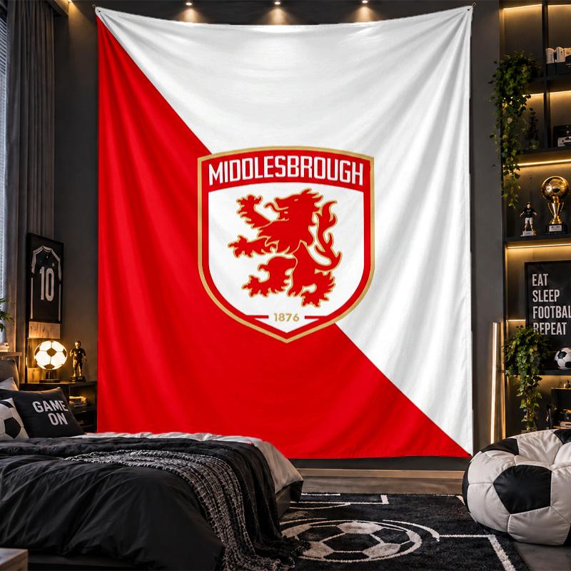Wall Hanging Tapestry Middlesbrough FC Print Cloth for Living Room Bedroom Home Decor