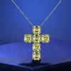 Gica Gema Высокоуглеродистые бриллиантовые ожерелья из стерлингового серебра 925 пробы Уникальный дизайн в форме креста Романтические ювелирные изделия Свадебные подарки Новая тенденция 7*7 мм