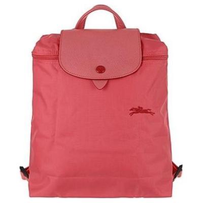 Рюкзак Le Pliage 30 Складывающийся на молнии Канва и Кожа Женский рюкзак Красный 1699619P35