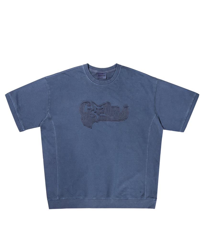 GAINSBORO Star Logo Pigment Short Sleeve Sweatshirt_Vintage Blue