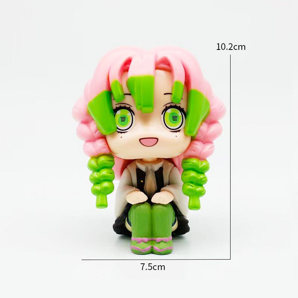 10 см Клинок, рассекающий демонов: Клинок, рассекающий демонов 8 шт. Костюм Q-версия Аниме Ручная работа Фигурки Действия Украшение для Рабочего Стола Подарок