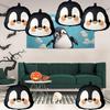 6-Pack of Penguin Head Foil Balloons Suitable for Birthday Parties and Animal-Themed Party Decorations