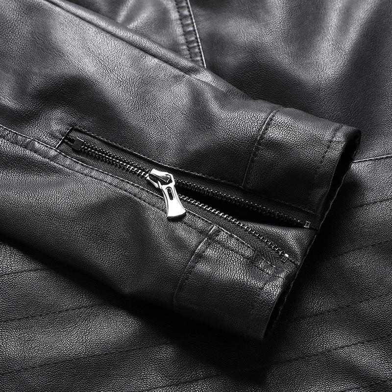 Зимняя мужская бархатная куртка из искусственной кожи плюс мужская куртка