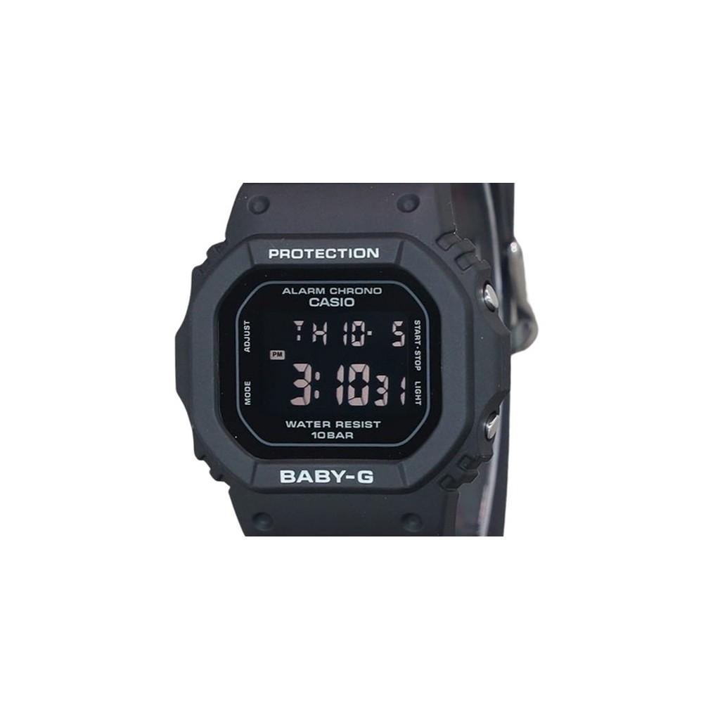 Casio Детские кварцевые женские часы Baby-G Digital с черным полимерным ремешком BGD-565U-1 100M