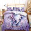 Комплекты пододеяльников со слонами для детей, размеры Queen, King, Twin, легкий пуховый, декор для комнаты, 2 наволочки, 1 пододеяльник (без одеяла)