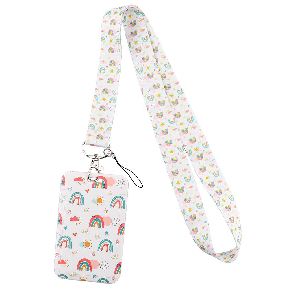 Cartoon Credential Card Holder Bags Doctor Nurse Neck Strap Lanyards Keychain Pass Card Holder Hang Rope Lariat Lanyard Gifts