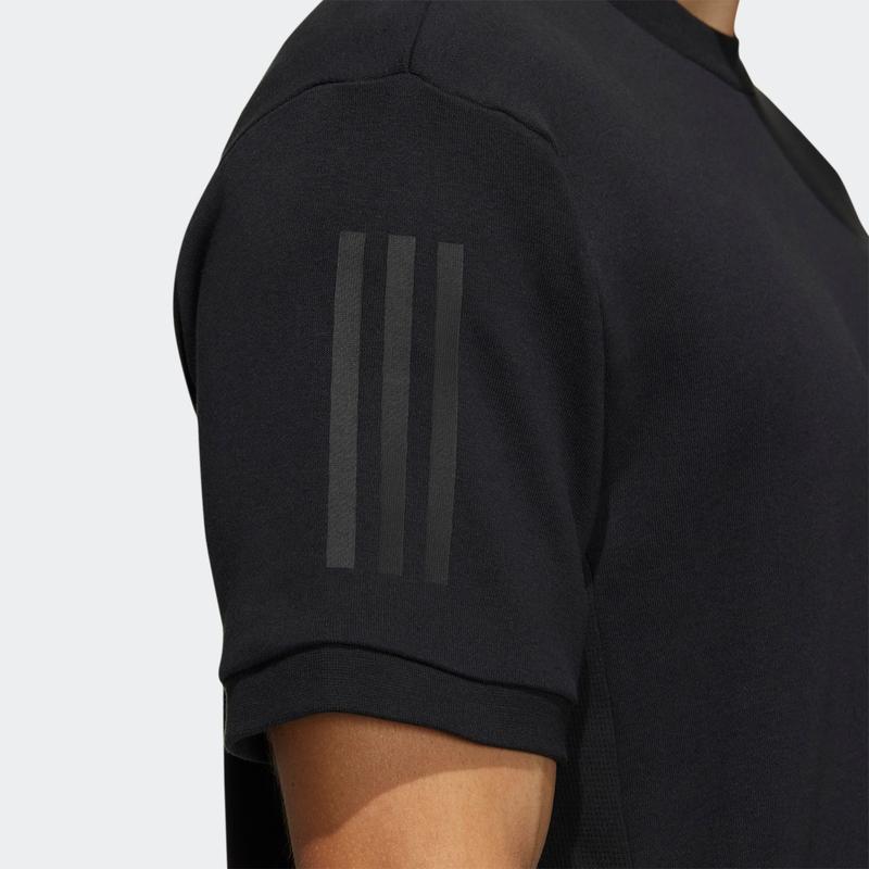 Adidas Футболка с коротким рукавом и логотипом на спине, мужские топы, черного цвета GQ1170