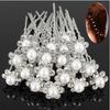 20Pcs Wedding Bridal Faux Pearl Rhinestone Flower Hair Stick Pins Clips Silver Color Jewelry ARI
