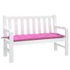 VidaXL Coussin de banc de jardin rose 120x50x7 cm tissu 361600