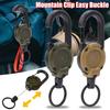 Tactical Retractable Keychain with Steel Wire Rope, Heavy Duty Carabiner Key Holder for Outdoor Camping, Anti-Lost Key Chain