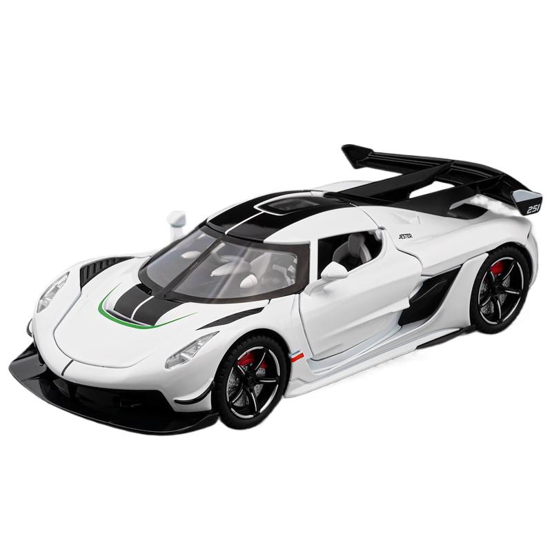 1/22 Суперкар Koenigsegg Jesko Литой под давлением из сплава Модель автомобиля Изделия для наружной экспозиции с высокой степенью симуляции Коллекционирование Хобби для парня Мальчиков