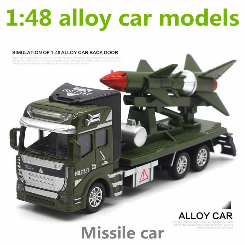 Детские военные автомобили из сплава 1/48, автомобили-симуляторы, боевые ракеты, транспорт, винтовки, подарки на день рождения