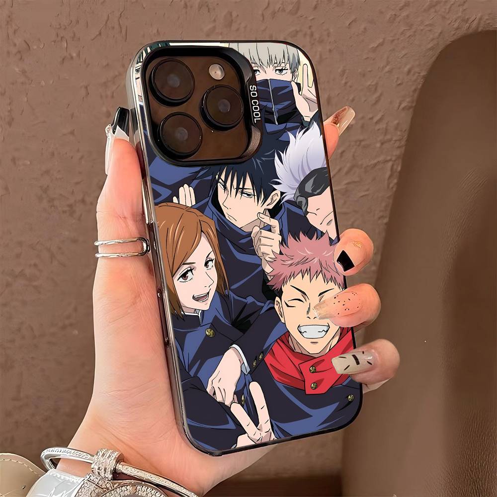 Чехол для телефона J-jujutsu kaisen для iPhone 17 17Air 16 15 14 13 12 11 Pro Max Plus Цветной Серебристый