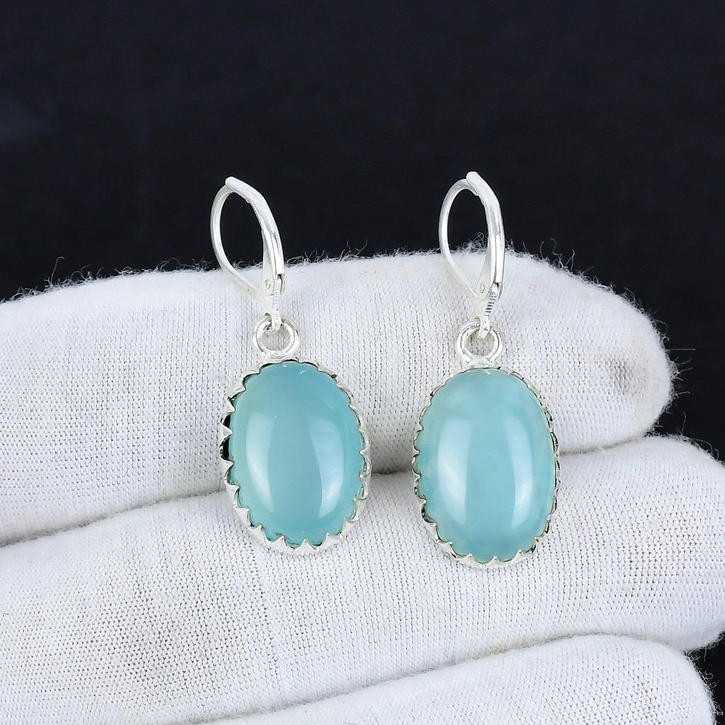 Серьги из натурального зеленого оникса из стерлингового серебра 925 пробы, серьги-подвески из серебра в стиле бохо, подарки на годовщину, подарки для нее