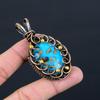 Иранский бирюзовый драгоценный камень из чистой медной проволоки, обернутый ювелирным кулоном ручной работы