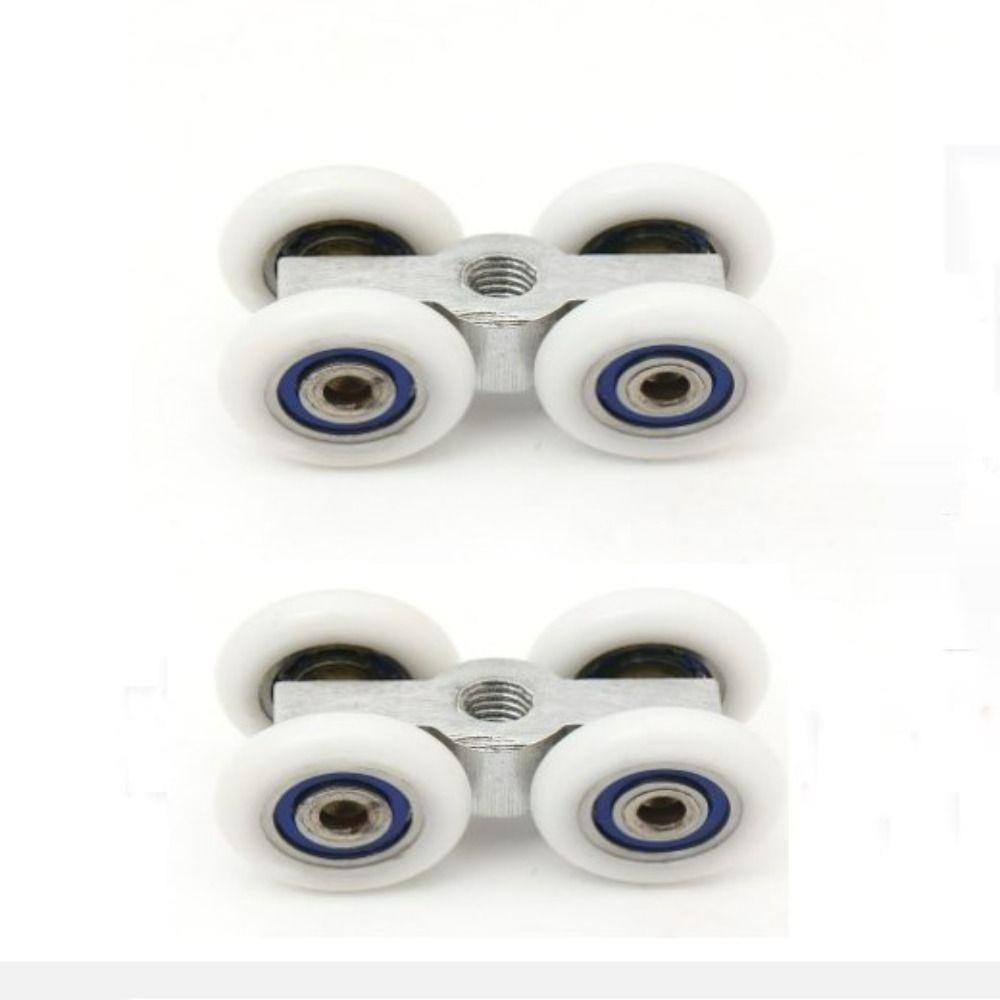 2 шт. металлический подвесной раздвижной ролик 1,85*0,87 дюйма комплект дверных роликов нержавеющий шкив фурнитура шкаф