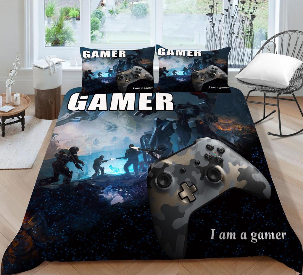 Набор пододеяльников для игр, пододеяльник для игр, уникальный дизайн, домашние покрывала, постельное белье королевского размера, детское мягкое постельное белье