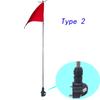 Kayak Canoe Boat Safety Flag with Base Mount and Stainless Steel Adjustable Pole Universal Kayaking Warning Flag 7