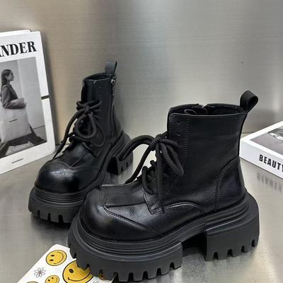 Женские ботинки, балетки, платформа, дизайнерские, модные, спортивные туфли для женщин, ботильоны, зимний новый тренд, ретро, мотоциклетные ботинки, Mujer