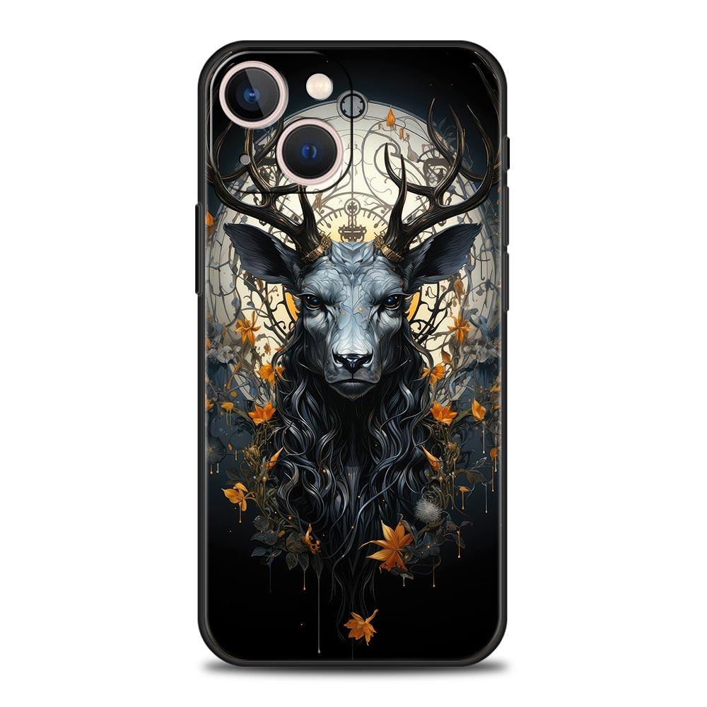 Чехол для телефона с рисунком оленя и личи для iPhone 17 16 15 14 13 12 11 Pro Max 17 Air Plus Ударопрочный Мягкий ТПУ Корпус Fundas Capas