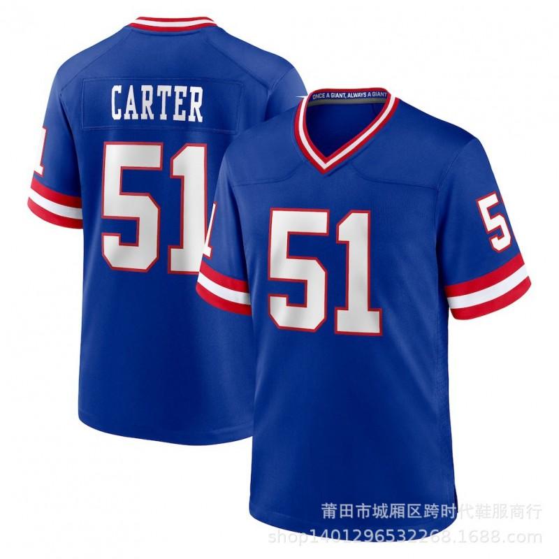 NFL New York Giants Custom Embroidered Football Jersey Men Fans - Jones 8 Barkley 26 Numbers 1 56 44
