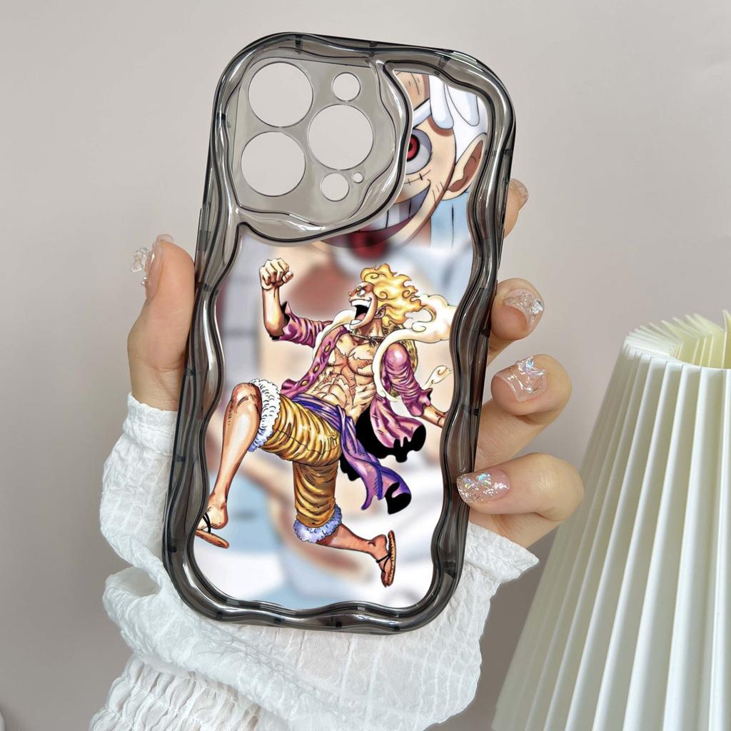 Ae92 One Piece Luffy Gear 5 Protective Phone Cases for Apple iPhone 16 15 14 13 Pro Max 11 12 Mini XR 7 8 6s Plus XS Max SE Wave TPU Back Cover