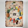 Винтажная металлическая жестяная вывеска Tiki Bar с тропическими напитками и масками Тики, Рустик Ретро Полинезийский пляжный декор для Кафе Бара Мужской Комнаты Дома