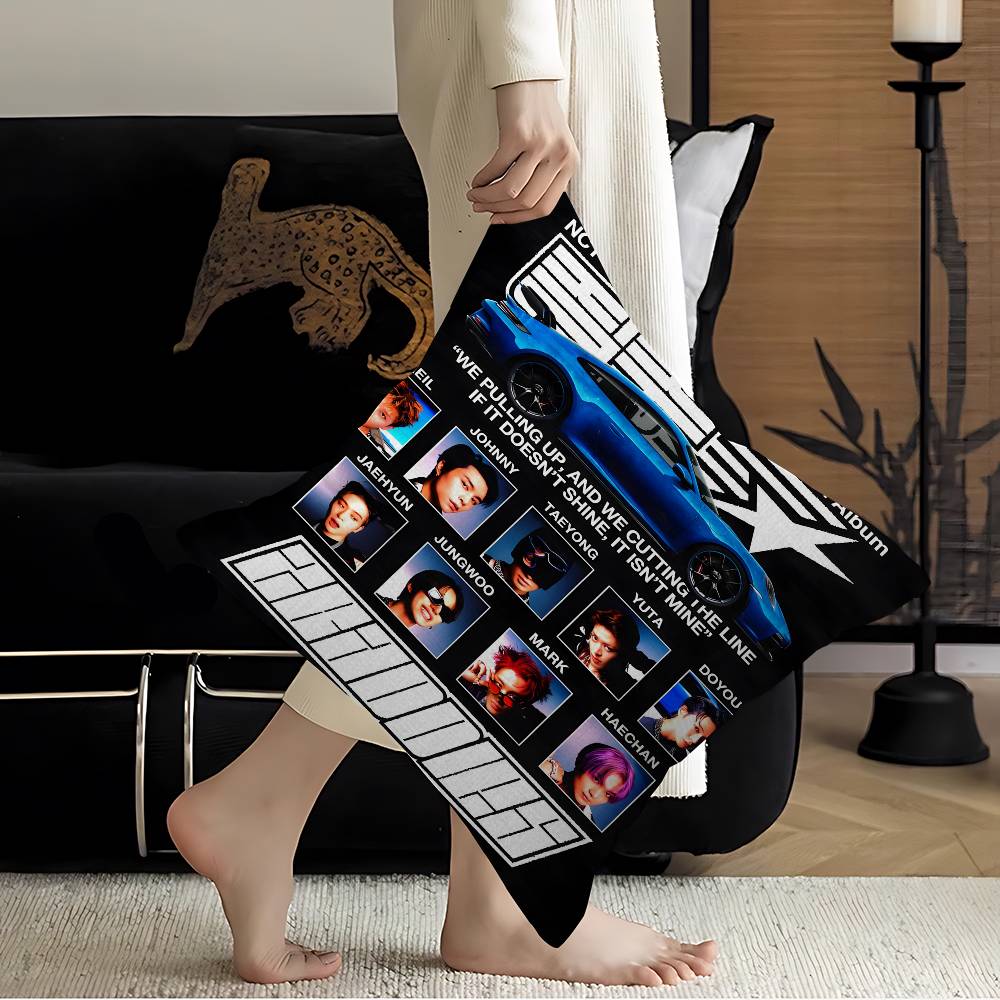 Pop Music Groups NNCT  Cushion Cover Pillowcase Upholstery Sofa Throw Pillow Home Decor Pillowcas