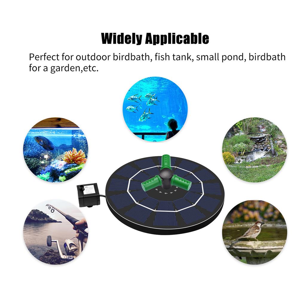 Солнечная фонтанная помпа мощностью 2,5 Вт с вращающейся на 360 градусов насадкой, фонтан на солнечной энергии, отдельно стоящий водяной насос
