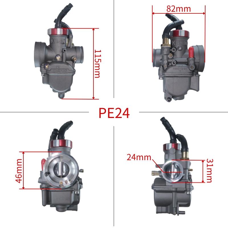 PE24 24mm Carb For DASH NSR125 KX80 KX100 KX125 DIO NSR 50-125CC 2/4-Stroke Pit Dirt Bike ATV Quad Engine Motorcycle Carburetor