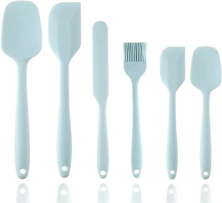Silicone Spatula Set Food Grade Nonstick Heat Resistant Spatula Rotary Knife for Cooking Baking Stirring Baking Tools