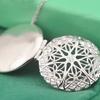 Hollow Round Pendant Long Durable Sturdy Snake Chain Hollow Photo Locket Pendant for  Evening Party