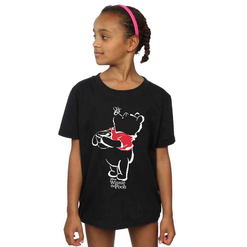 Disney Girls Winnie The Pooh Drawing Cotton T-Shirt