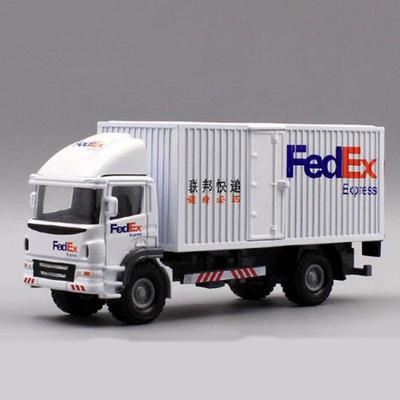 Новый 1:60 автомобилей из металлического сплава, литой под давлением, коммерческий автомобиль, экспресс-фургон FedEx, грузовой грузовик, модель игрушки F, детская коллекция, подарки