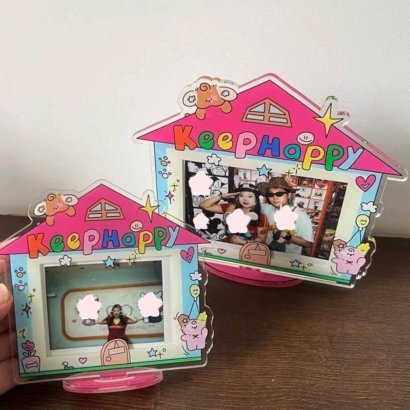 Держатель для фотокарточек Hello Kitty 3 дюйма Kpop Карточки Акриловая подставка для дисплея Милая фоторамка KT Мультяшный стиль Защитные подставки для фотокарточек