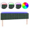 VidaXL LED Headboard Bedroom Furniture Double Bed Accessory Head of Bed Frame Interior Dark Green 3122115