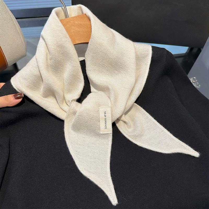 1Pc Plaid Pattern Multi-functional Acrylic Cashmere-like Versatile Solid Color Leisure Shawl Scarf Diamond Shaped